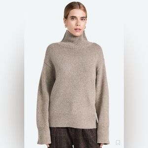 Alex Mill Betty Walnut Brown Knit Turtleneck Sweater small
